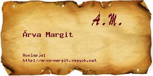 Árva Margit névjegykártya